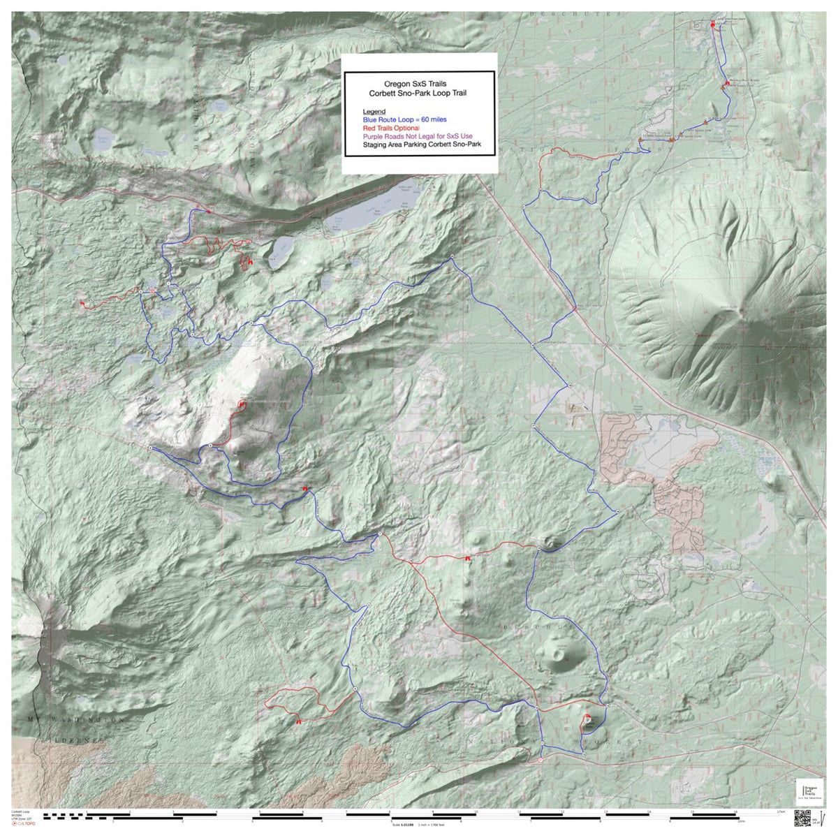 Oregon SxS Trail Corbett Sno-Park Loop Trail Map #23 of 48 by Oregon ...