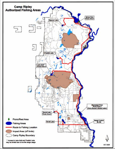 Camp Ripley Authorized Fishing Areas Preview 1