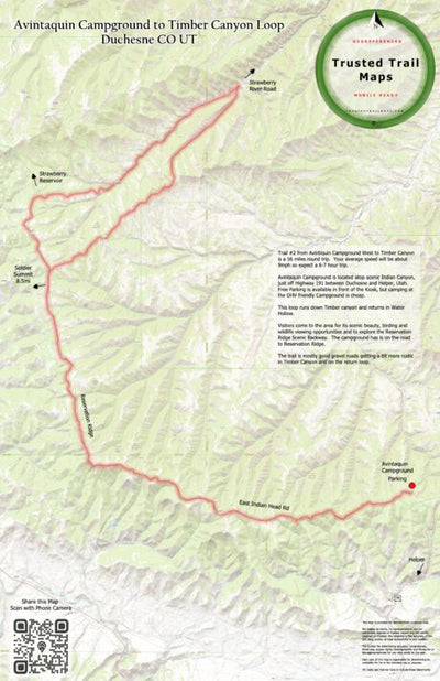 Avintaquin Campground to Timber Canyon Loop - Duchesne CO UT Preview 1