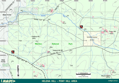 WalkGPS - Helena Hill-Pony Hill Walk Area - Darling Range Preview 1