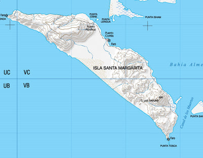 G1210-11 Baja, Mexico 1:250,000 Topographic Map Preview 1