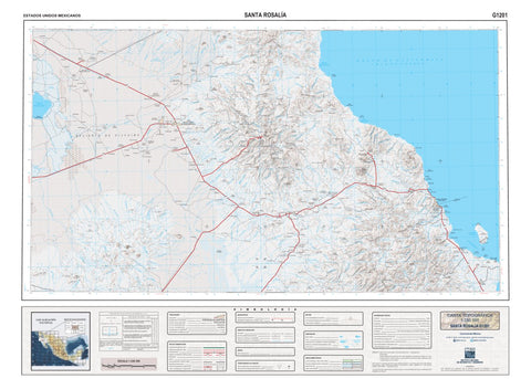 G1201 Baja, Mexico 1:250,000 Topographic Map Preview 1