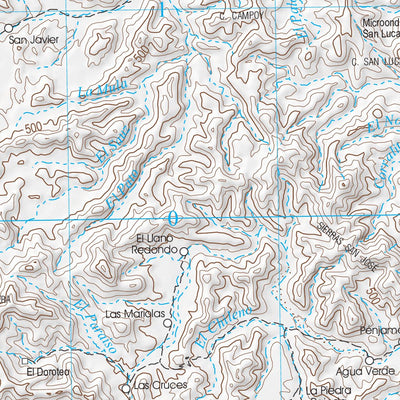 G1201 Baja, Mexico 1:250,000 Topographic Map Preview 3
