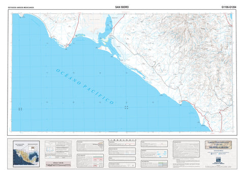 G1204-G1106 Baja, Mexico 1:250,000 Topographic Map Preview 1