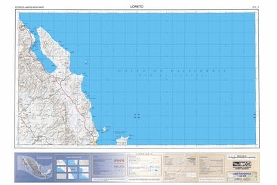 G1205 Baja, Mexico 1:250,000 Topographic Map Preview 1