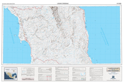 H1105-06 Baja, Mexico 1:250,000 Topographic Map Preview 1