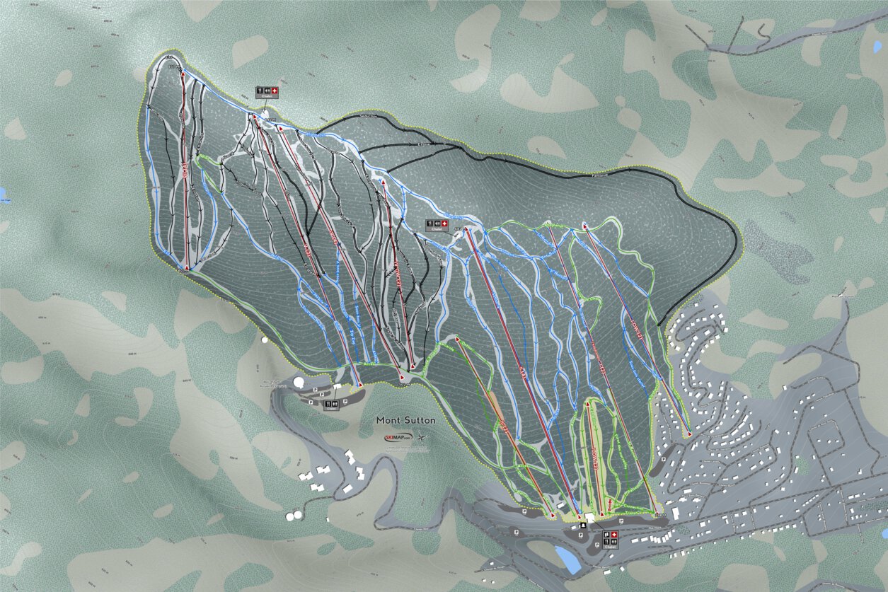 Mont Sutton Resort Map by Mapsynergy | Avenza Maps