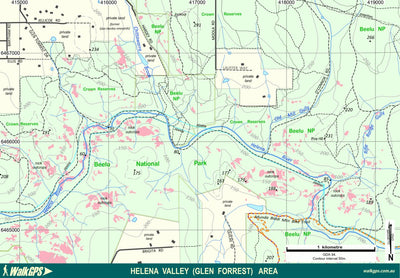 WalkGPS - Helena Valley Walk Area - Darling Range Preview 1