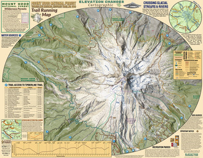 Timberline Trail Mt. Hood - Trail Running Map Preview 1