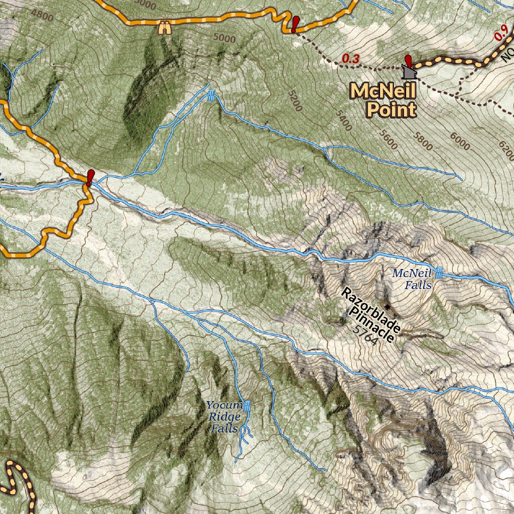 Timberline Trail Mt. Hood - Trail Running Map by Elevation Changes ...