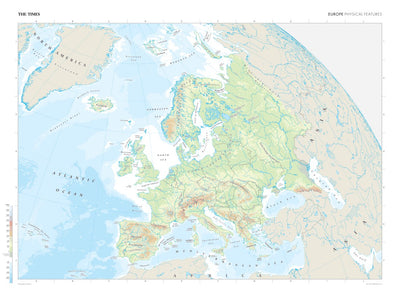 The Times Map of Europe (Physical Features) Preview 1