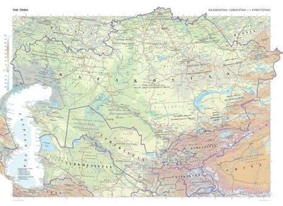 The Times Map of Kazakhstan, Uzbekistan and Kyrgyzstan Preview 1