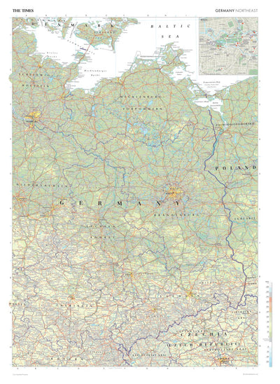 The Times Map of Germany (Northeast) Preview 1