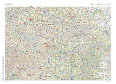 The Times Map of Czech Republic, Slovakia and Hungary Preview 1
