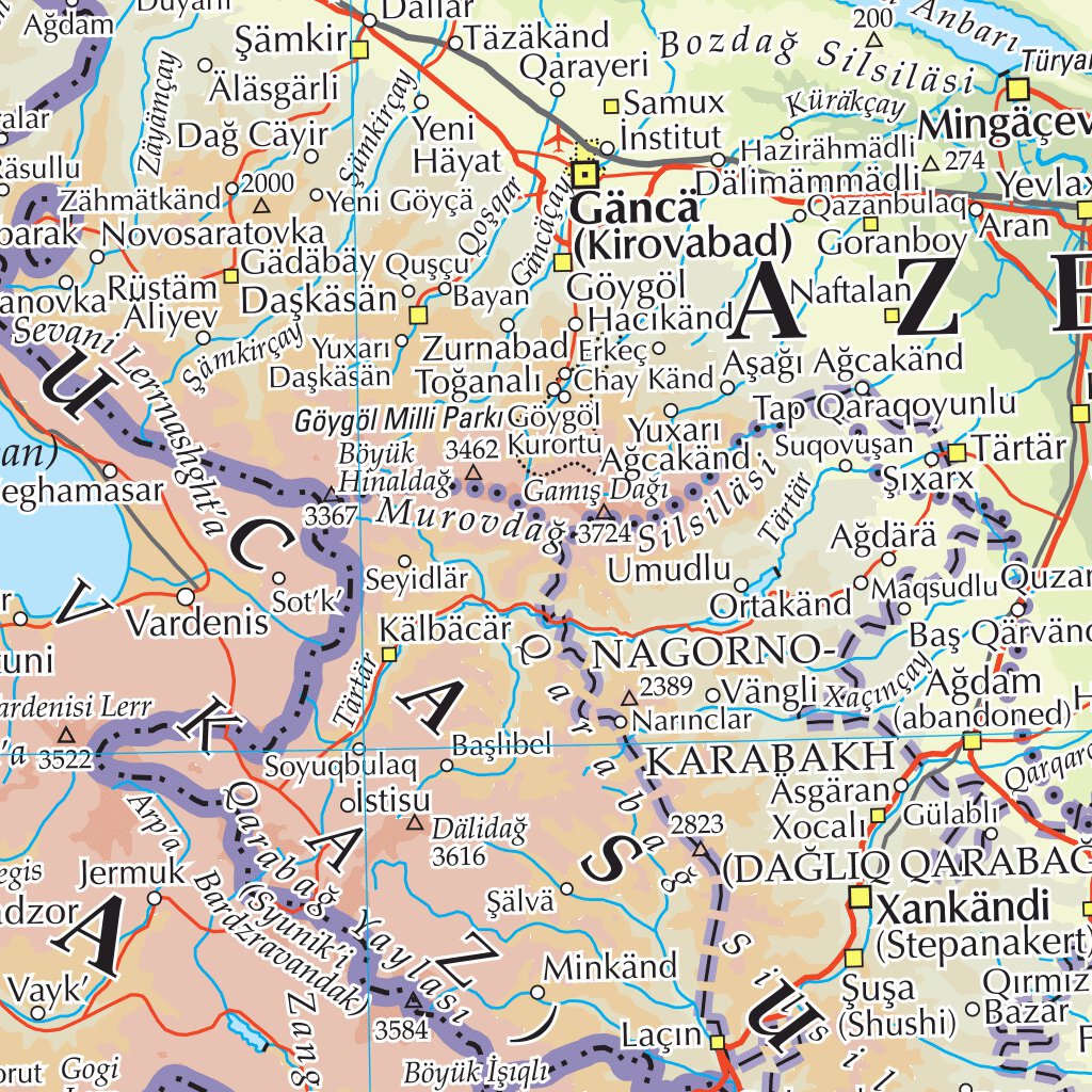 The Times Map of the Caucasus by Times Maps | Avenza Maps