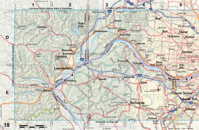 Kentucky Atlas & Gazetteer Page 18 Preview 1