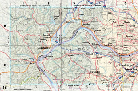 Kentucky Atlas & Gazetteer Page 18 Preview 1