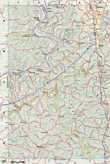 Kentucky Atlas & Gazetteer Page 22 Preview 1