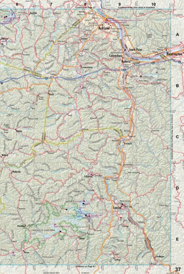 Kentucky Atlas & Gazetteer Page 37 Preview 1