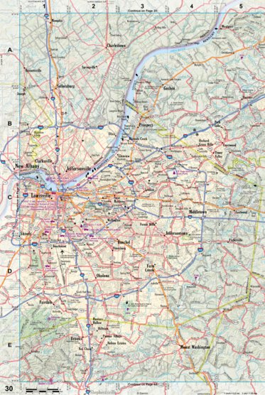 Kentucky Atlas & Gazetteer Page 30 Preview 1