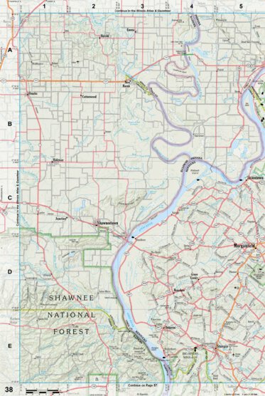 Kentucky Atlas & Gazetteer Page 38 Preview 1