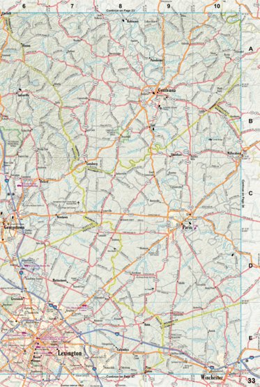 Kentucky Atlas & Gazetteer Page 33 Preview 1