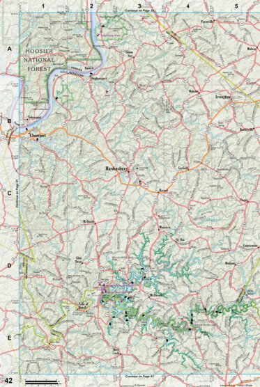 Kentucky Atlas & Gazetteer Page 42 Preview 1