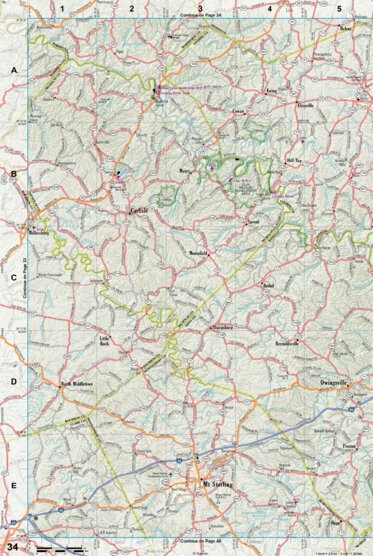 Kentucky Atlas & Gazetteer Page 34 Preview 1