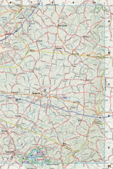 Kentucky Atlas & Gazetteer Page 31 Preview 1
