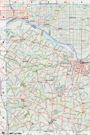 Kentucky Atlas & Gazetteer Page 40 Preview 1