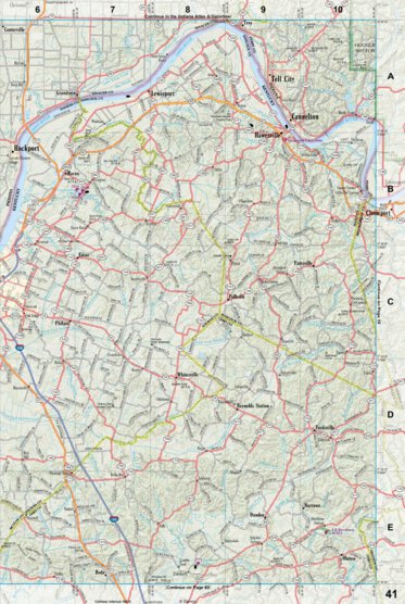 Kentucky Atlas & Gazetteer Page 41 Preview 1