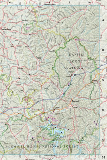 Kentucky Atlas & Gazetteer Page 35 Preview 1