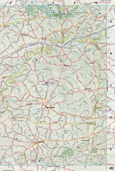 Kentucky Atlas & Gazetteer Page 45 Preview 1