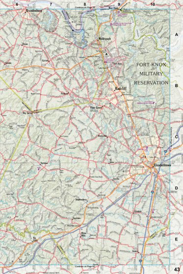 Kentucky Atlas & Gazetteer Page 43 Preview 1