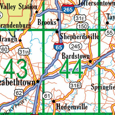 Kentucky Atlas & Gazetteer Overview Map Preview 2