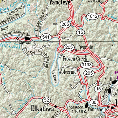 Kentucky Atlas & Gazetteer Page 49 Preview 3