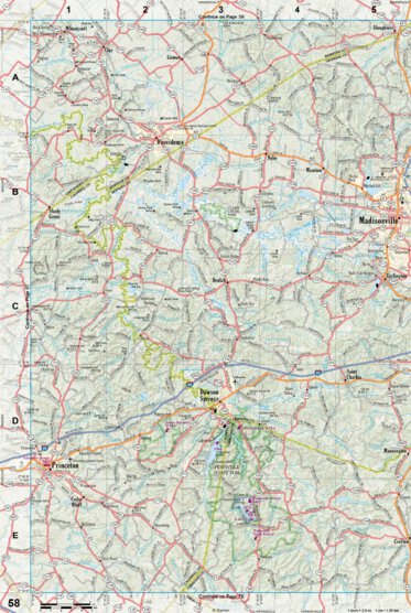 Kentucky Atlas & Gazetteer Page 58 Preview 1