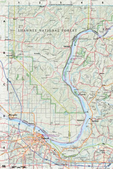 Kentucky Atlas & Gazetteer Page 56 Preview 1