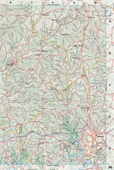 Kentucky Atlas & Gazetteer Page 65 Preview 1