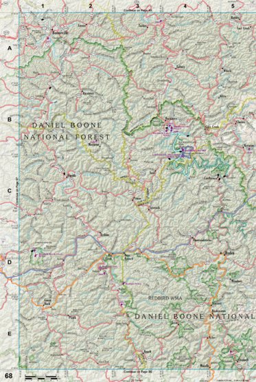 Kentucky Atlas & Gazetteer Page 68 Preview 1