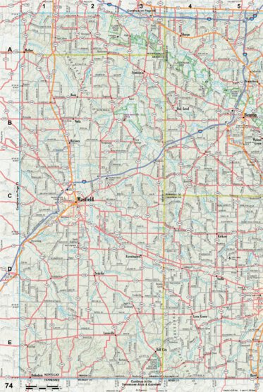 Kentucky Atlas & Gazetteer Page 74 Preview 1