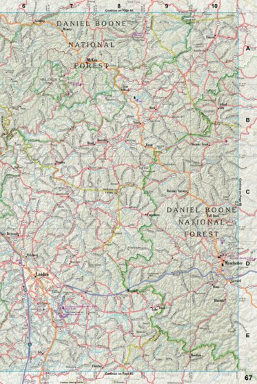 Kentucky Atlas & Gazetteer Page 67 Preview 1