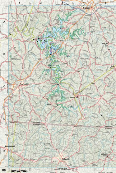 Kentucky Atlas & Gazetteer Page 80 Preview 1