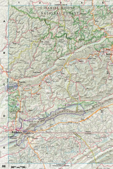 Kentucky Atlas & Gazetteer Page 86 Preview 1