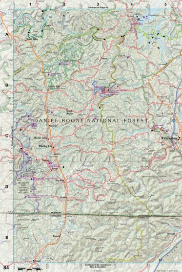 Kentucky Atlas & Gazetteer Page 84 Preview 1