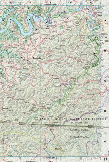 Kentucky Atlas & Gazetteer Page 83 Preview 1