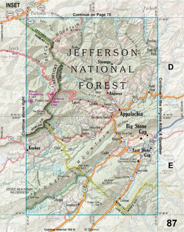 Kentucky Atlas & Gazetteer Page 87 inset Preview 1
