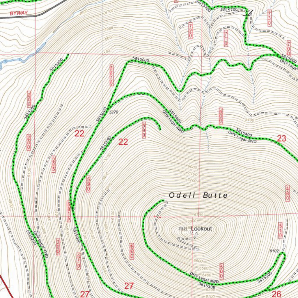 Walker Rim Riders Snow Map Cascade Rim Trail for SxS Riders Map by Oregon Overland Adventure Route ...