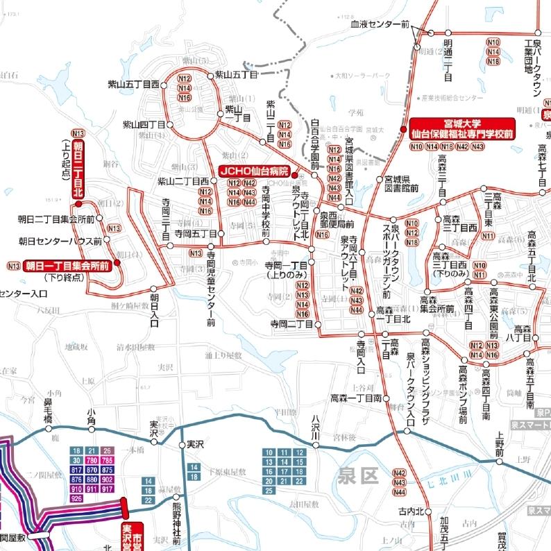 仙台市統合バスマップ Map by Buyodo corp. | Avenza Maps