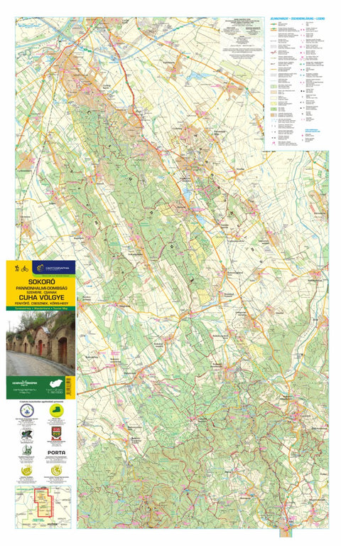 Sokoró/Cuha-völgye turista, biciklis térkép, Tourist & Biking map; Preview 1